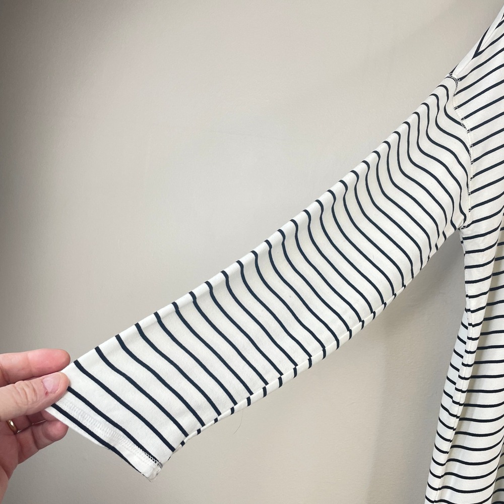Liz Claiborne Striped Tunic Top Women XLarge Neutral Capsule Comfy Travel Lounge - Picture 6 of 12